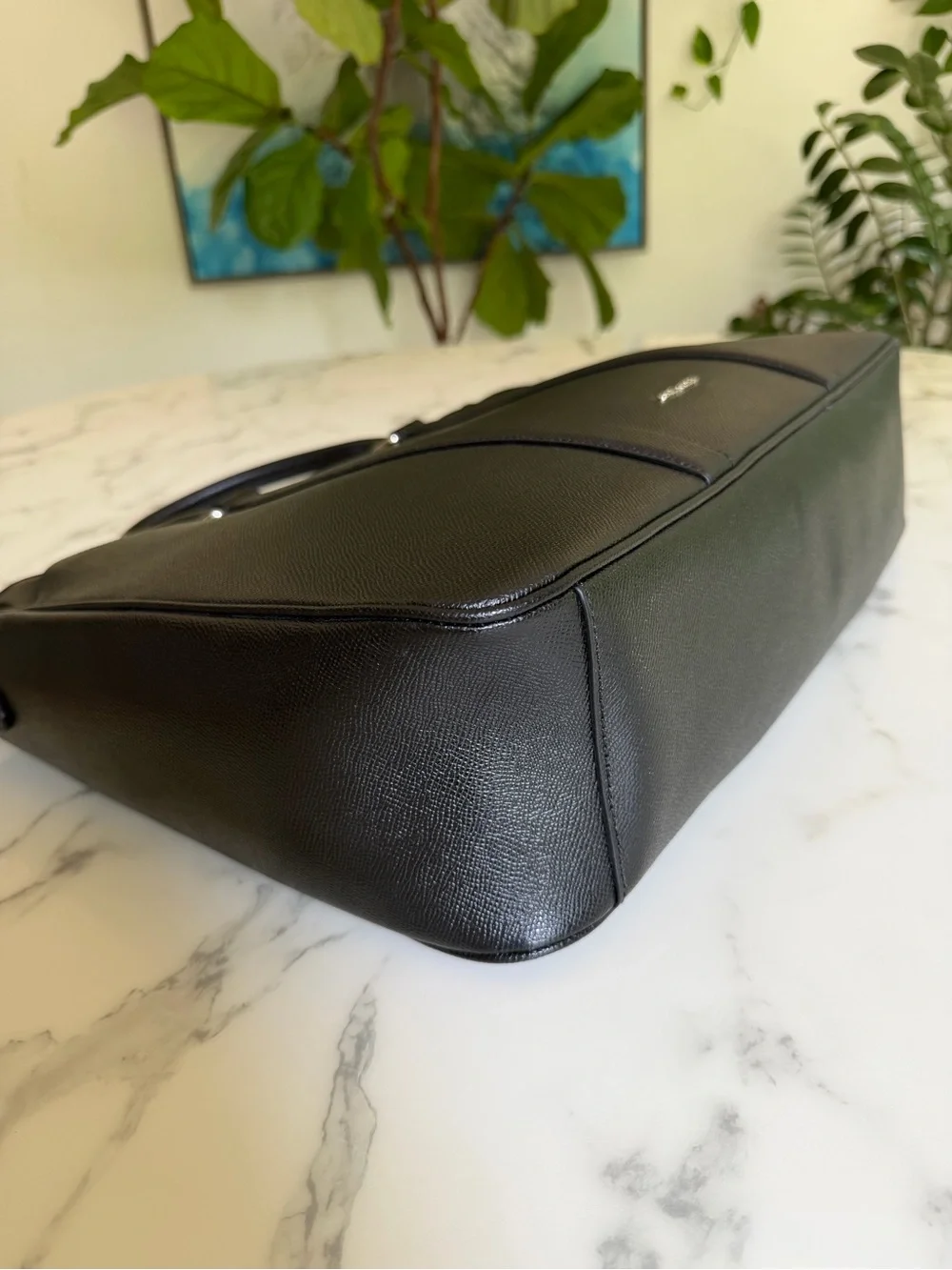 Coach Perry Metropolitan Tote Briefcase Laptop Bag in Black Leather F59141